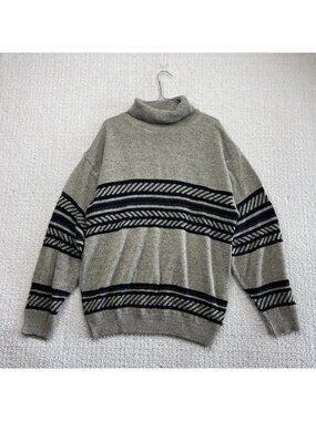 Cooper Knit Pullover Jumper Sweater Turtle Neck Grandpa Old Money Nordic Sz XL